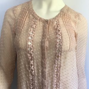 Meadow Rue Anthropologie Blouse XS sheer